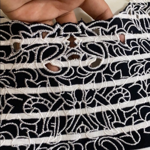 Rafaella black/white stripes embroidered size S - Picture 4 of 8